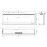 ROYAL 3D 140 cm, Kominek elektryczny ścienny i do zabudowy AFLAMO