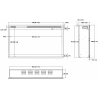 Wkład AFLAMO 3D 60x100 cm, wkład elektryczny LED do zabudowy AFLAMO PLUS + DŹWIĘK