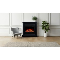 Kominek elektryczny SUND 3D Czarny + DŹWIĘK - AFLAMO