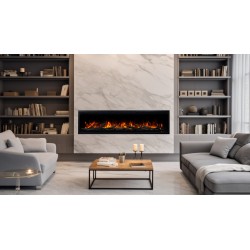 ROYAL 3D 160 cm, Kominek elektryczny ścienny i do zabudowy AFLAMO